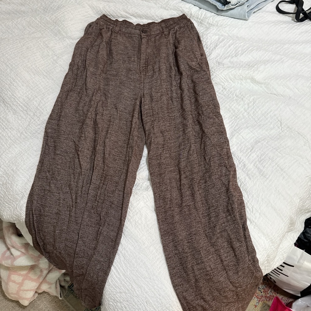 Aerie Brown Wide Leg Pants